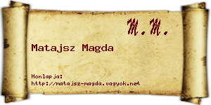 Matajsz Magda névjegykártya